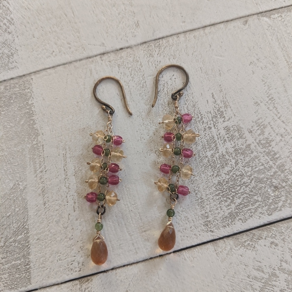 Beaded drop earrings